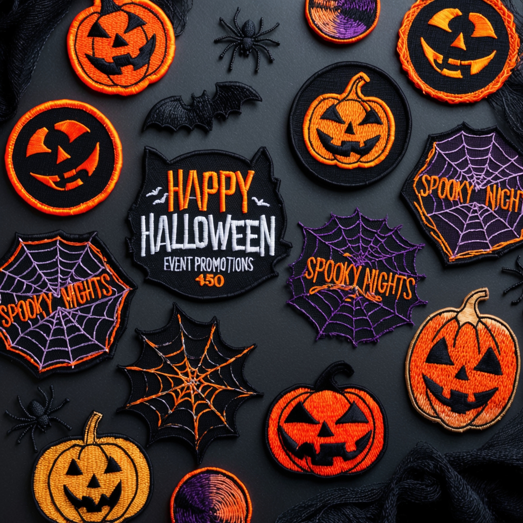 Halloween-themed patches