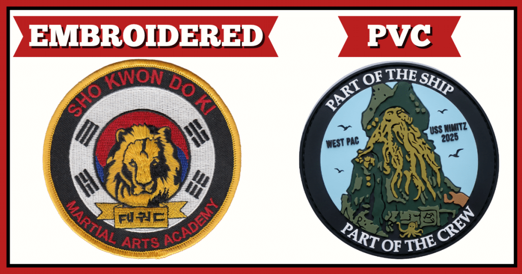 Embroidered vs. PVC Patches